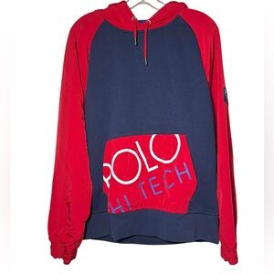 VTG 90's Polo Ralph Lauren Sport Hoodie Hybrid Hi Tech Patch Color Block M